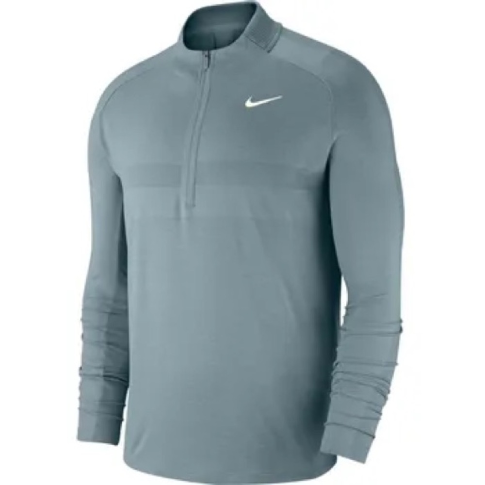 Nike Men's Teal Dri-Fit Half-Zip Jacket - Size Medium